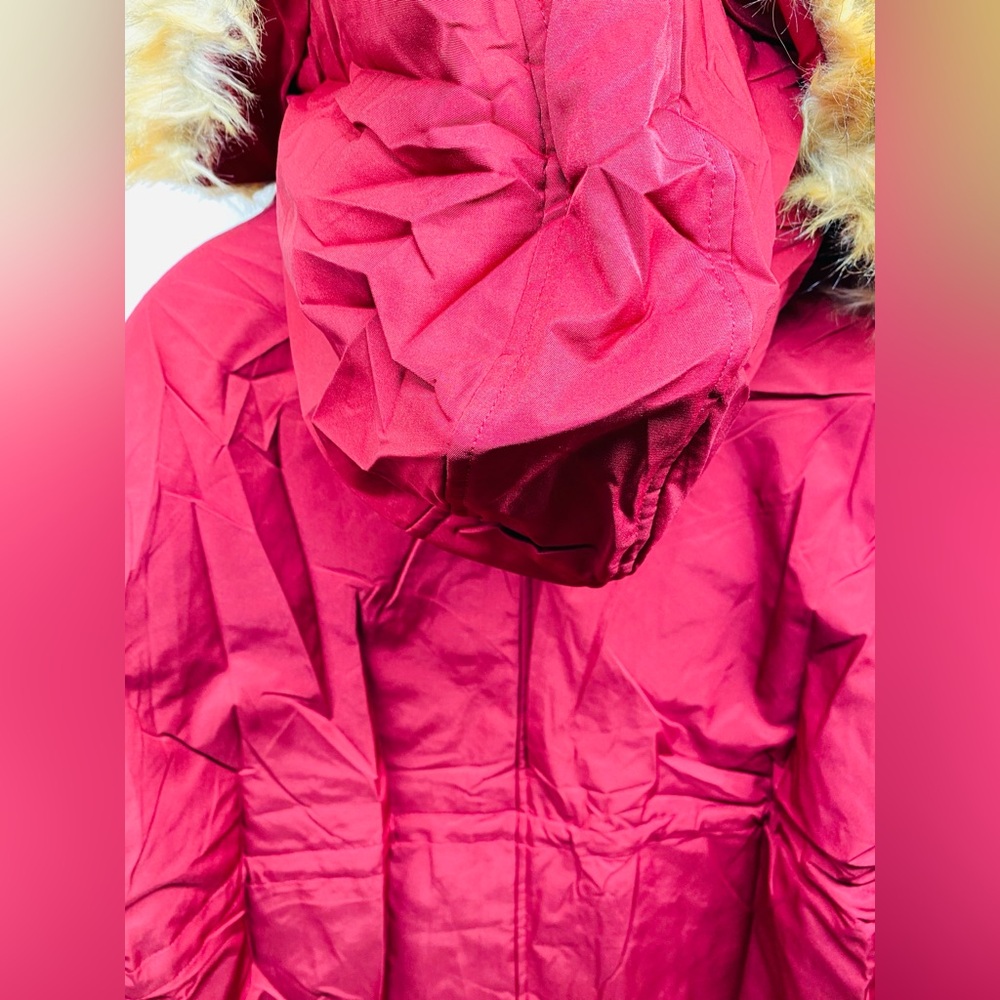 Women’s Winter Coat Parka Removable Hood NWT Maroon - Picture 10 of 12